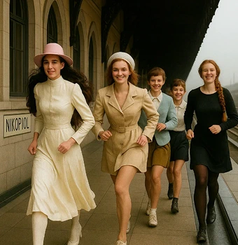 Обложка романа «Перрон». Работа искусственного интеллекта