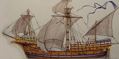 Модель и макет корабля Анны Лесняк